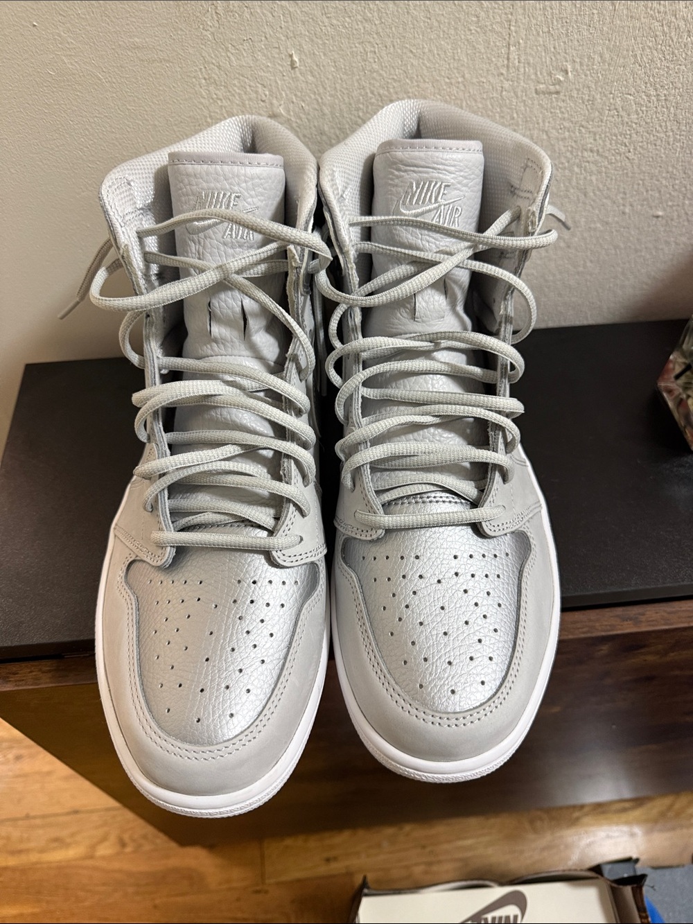 Jordan High-Top Sneakers in Light Gray